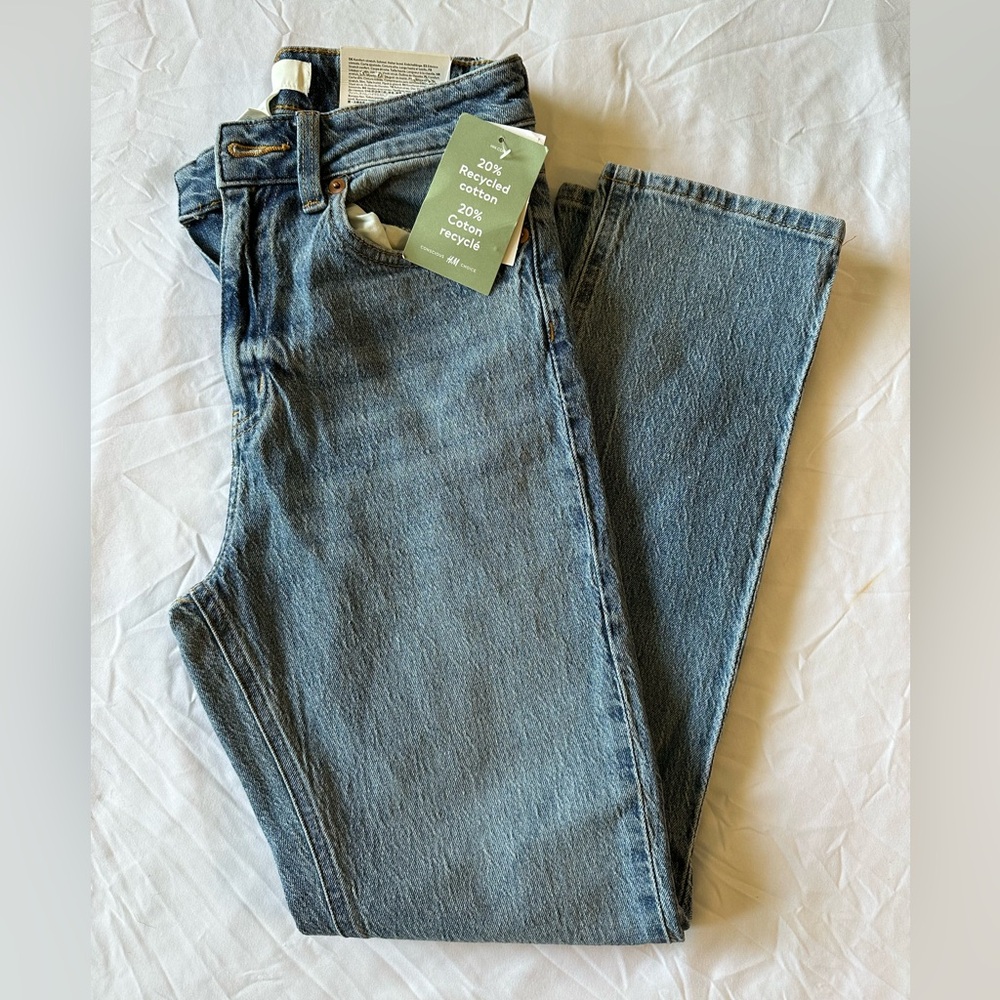 H&M Light Blue High Waist Slim Jeans